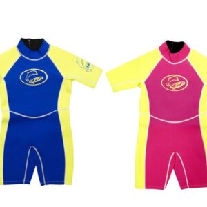 PINK/NEON AND BLUE/NEON SHORTY WETSUIT