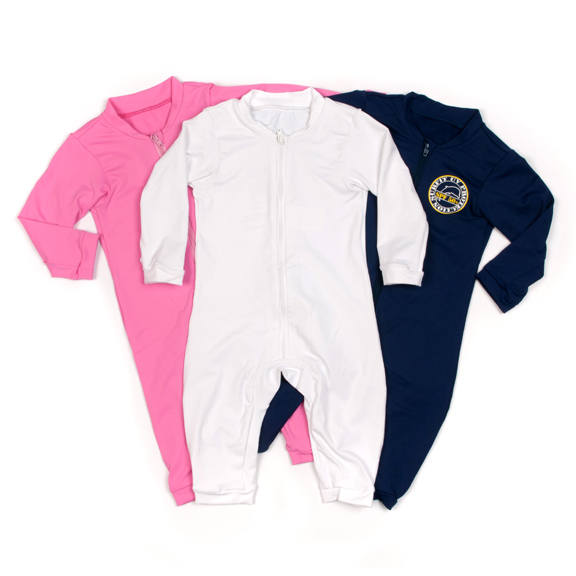 BABY UV ROMPER NAVY, PINK OR WHITE