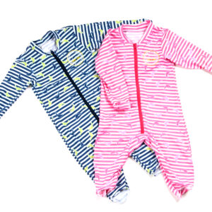 DOLPHIN BABY ROMPER NAVY/STRIPE OR PINK/STRIPE