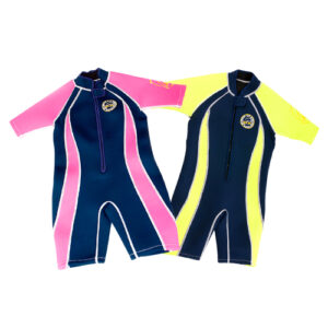 SHORTY WETSUIT FRONT FACING NAVY/PINK or NAVY YELLOW